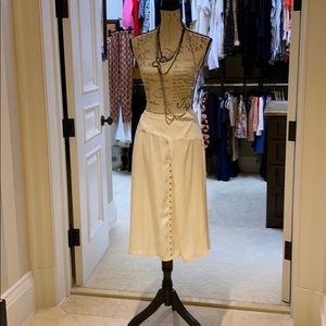 Fab skirt with button front